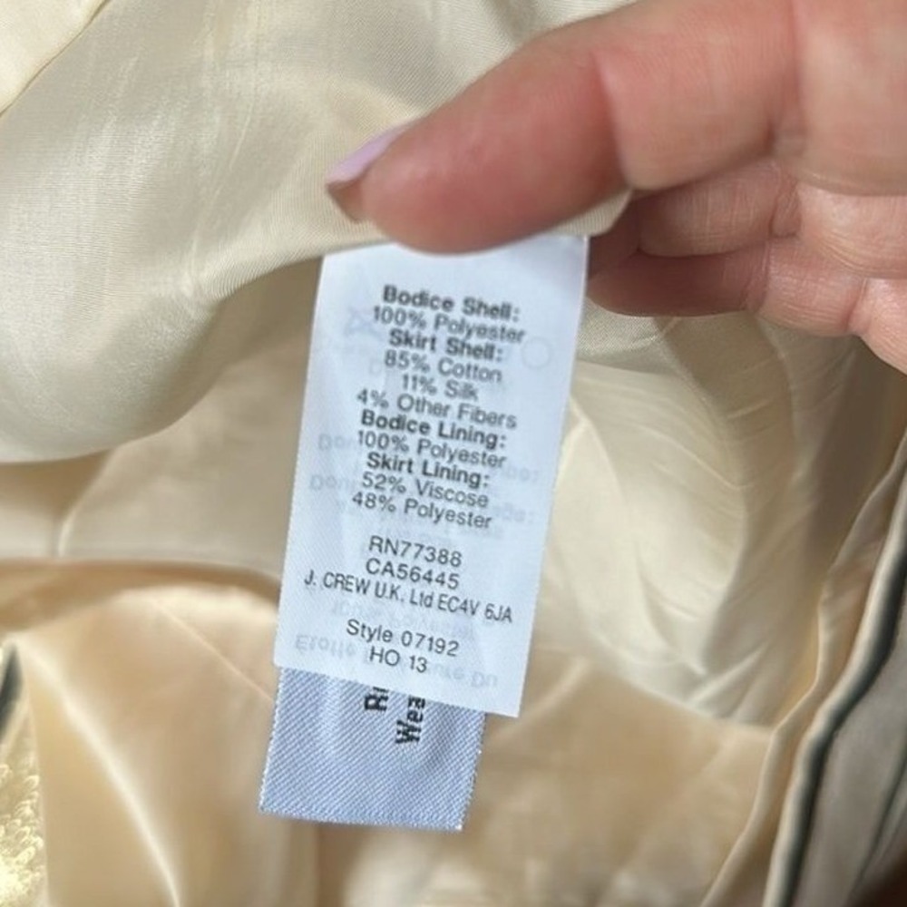 J.Crew Cocktail Dress Black Gold Striped Silk Blend Size 2 NWOT - Picture 4 of 4